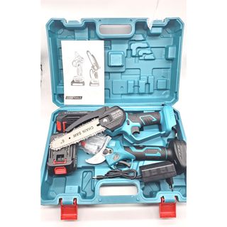 KIT Potatura Forbice e Motosega con 2 Batterie