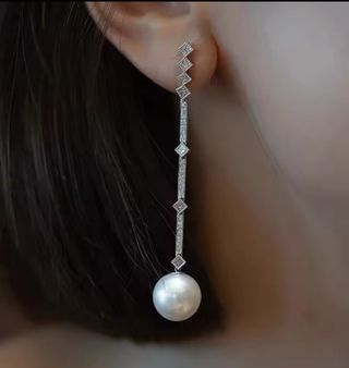 PENDIENTES LARGOS DE FIESTA CON PERLAS