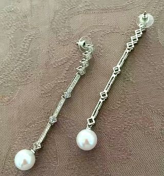 PENDIENTES LARGOS DE FIESTA CON PERLAS