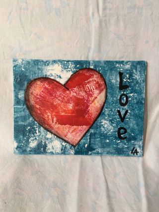 Love due graziosi quadretti con cuori