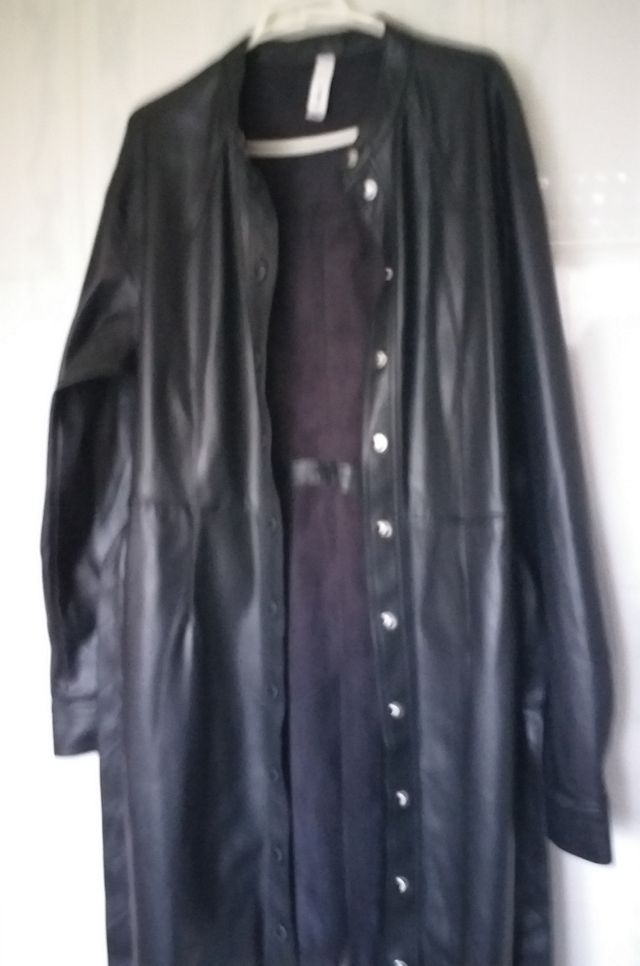 Vestido camisero polipiel