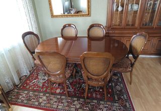 Mueble de salón,vitrina y mesa + 6sillas