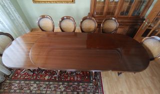 Mueble de salón,vitrina y mesa + 6sillas