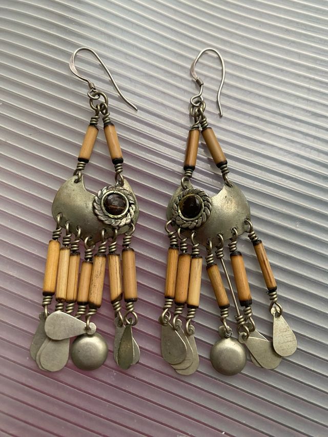 Pendientes boho vintage años 80