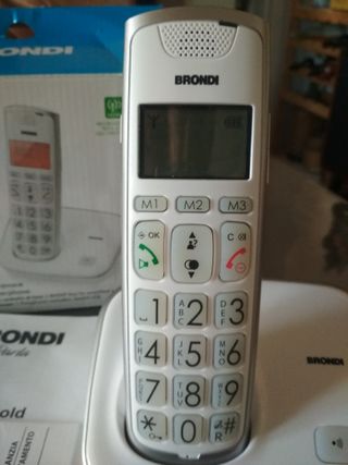 telefono cordless Bravo Gold Brondi completo 
