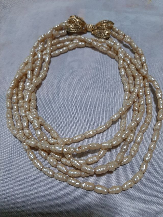  Collana vintage perle di fiume 