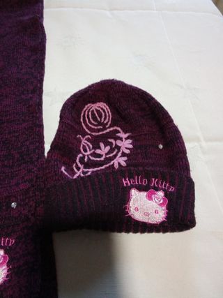 Conjunto gorro bufanda Hello Kitty 