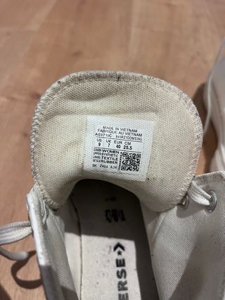 Converse All Star botin piel blanco