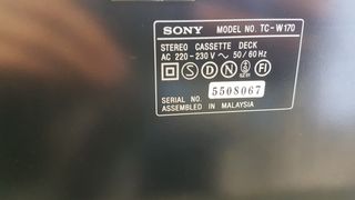 Stereo cassette desk  SONY TC-W170