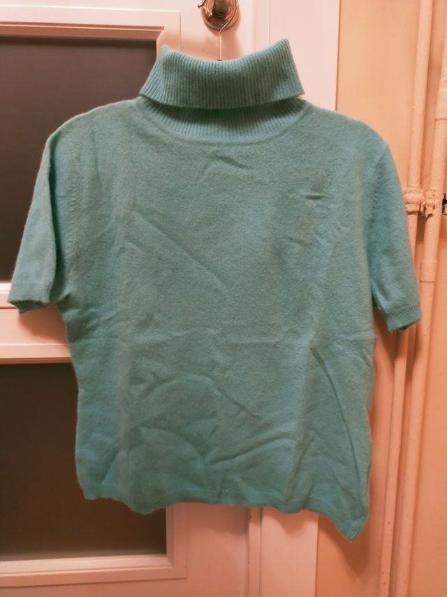 Jersey manga corta y cuello ato