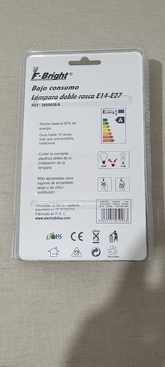 Bombilla doble rosca