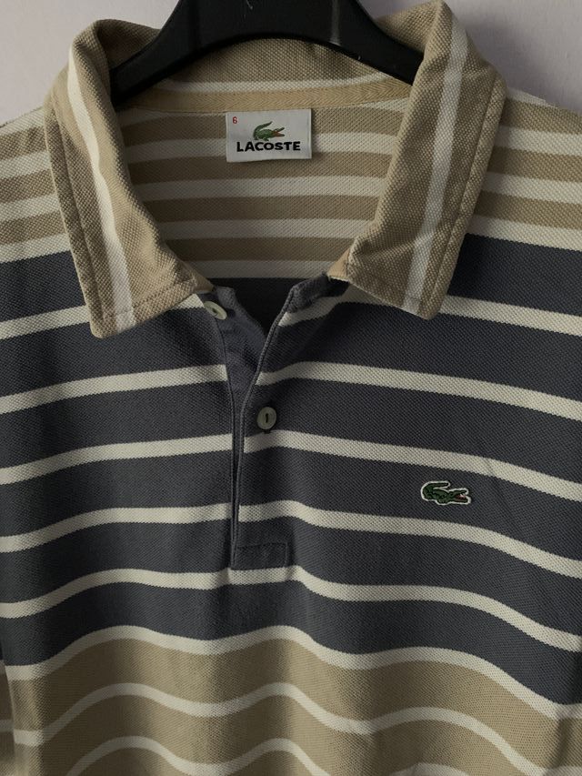 LACOSTE Polo manga corta hombre rayas T-6.