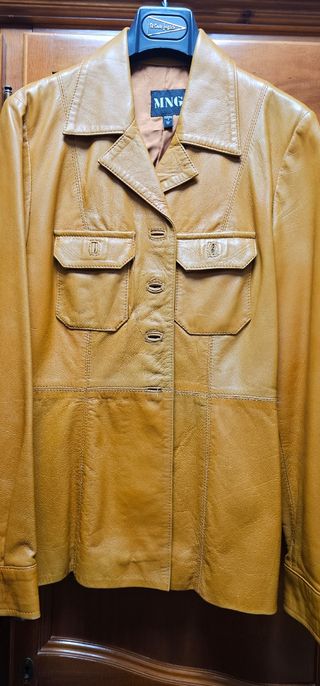 Chaqueta piel color camel
