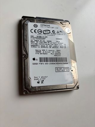 Disco duro interno Hitachi 320Gb de 2,5 pulgadas