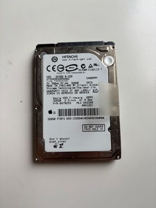 Disco duro interno Hitachi 320Gb de 2,5 pulgadas