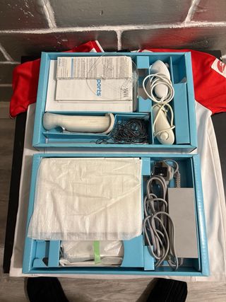 Lote de nintendo wii blanca con wii fit 