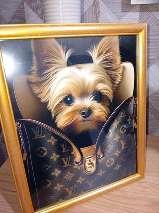 Dipinto a pecorina su una borsa Louis Vuitton