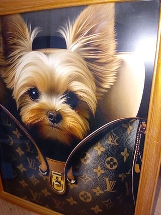 Dipinto a pecorina su una borsa Louis Vuitton