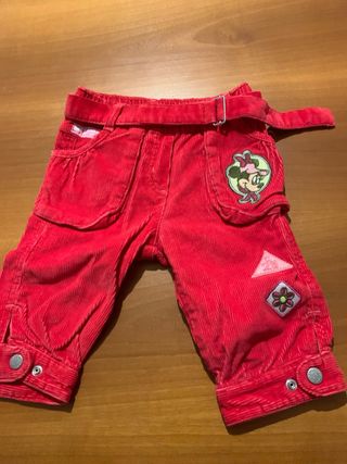 Pantaloni Minnie in Velluto a coste  Disney 3 mesi
