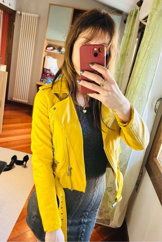 Giacca similpelle tipo chiodo