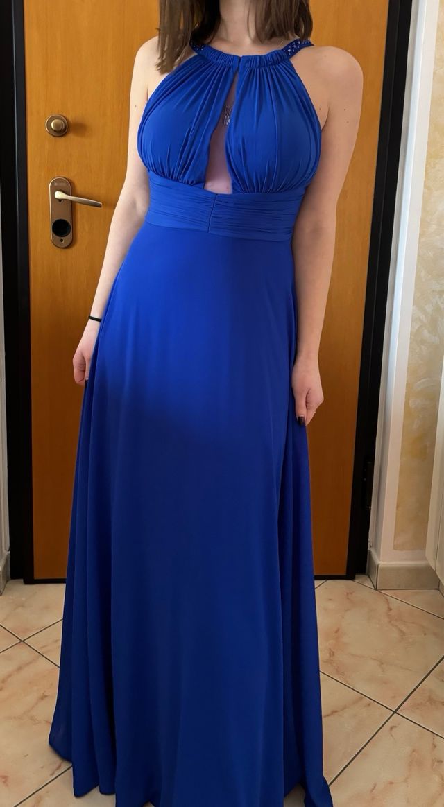Vestito cerimonia blu elettrico