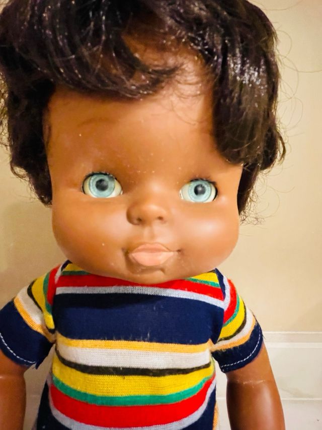 MUÑECO GODIN O GODINA NEGRO DE FAMOSA  AÑOS 70