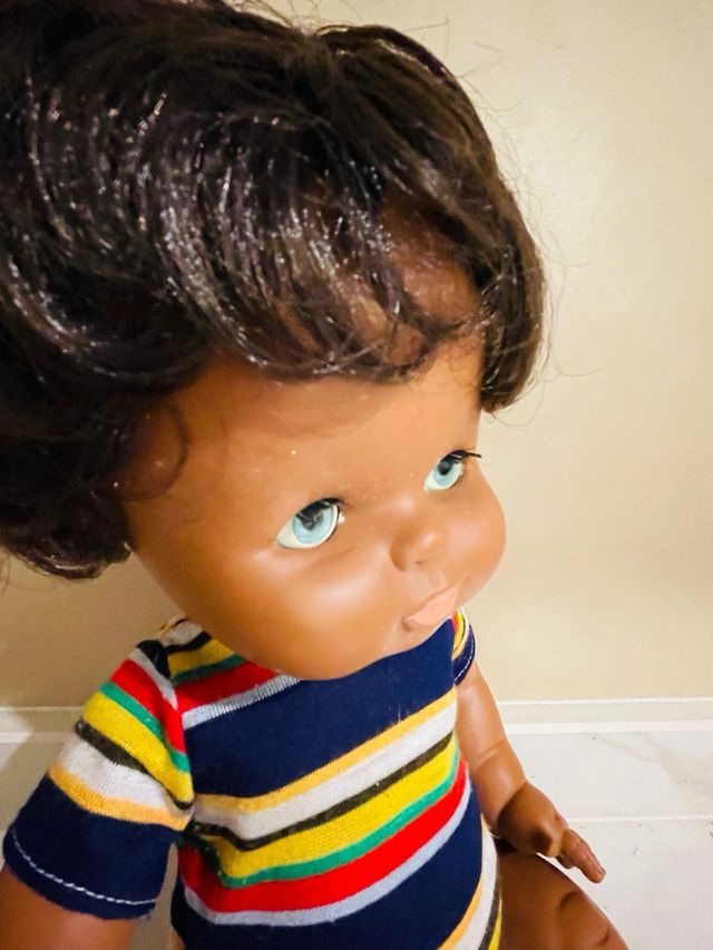 MUÑECO GODIN O GODINA NEGRO DE FAMOSA  AÑOS 70