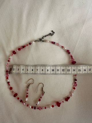 Conjunto collar  y pendientes handmade