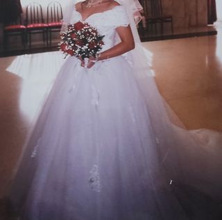 Vestido novia blanco talla 40