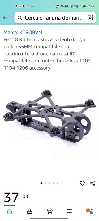 Telaio drone F2 2,5" carbonio