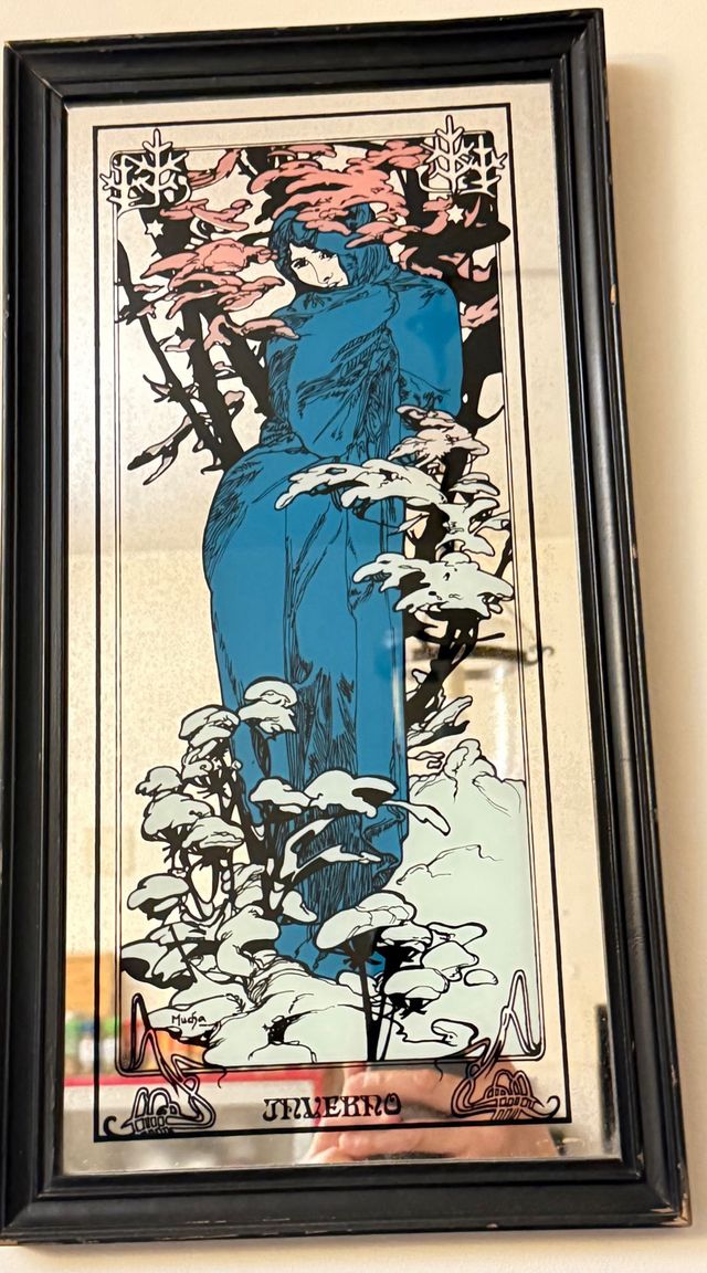 Cuadros art nouveau las cuatro estaciones