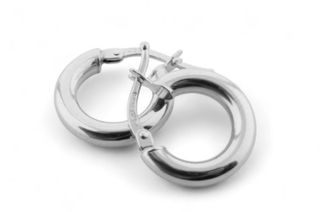 PENDIENTES DE ARO -ORO BLANCO 18K