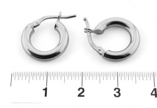 PENDIENTES DE ARO -ORO BLANCO 18K