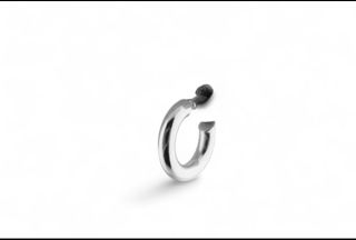PENDIENTES DE ARO -ORO BLANCO 18K
