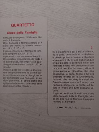 Carte da gioco vintage Dal Negro 