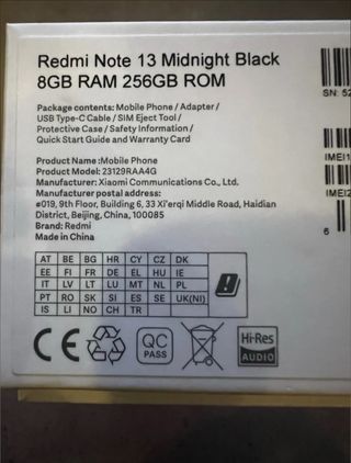 Redmi note 13 nuevo 256G