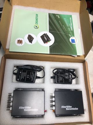 Cctv multiplexor fibra a 8 canales coaxial