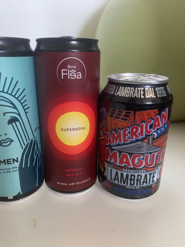 6 lattine birre vuote da collezione