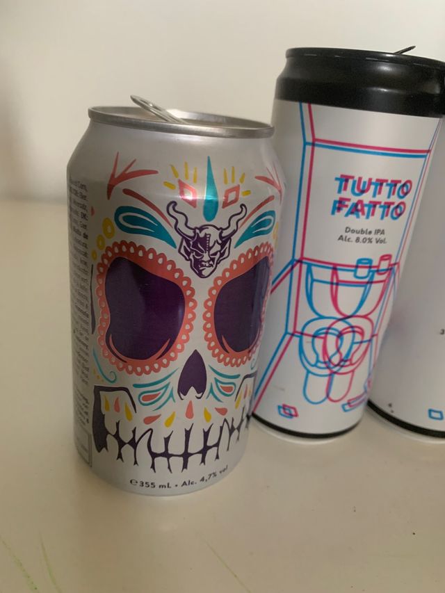 6 lattine birre vuote da collezione