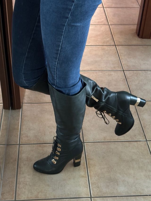 Stivali invernali in vera pelle taglia 40