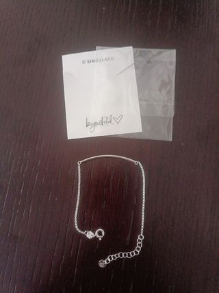 Pulsera plata barra fina SINGULARU