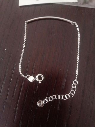 Pulsera plata barra fina SINGULARU