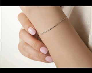 Pulsera plata barra fina SINGULARU