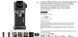 Cecotec Cafetera express Cafelizzia ColdBrew