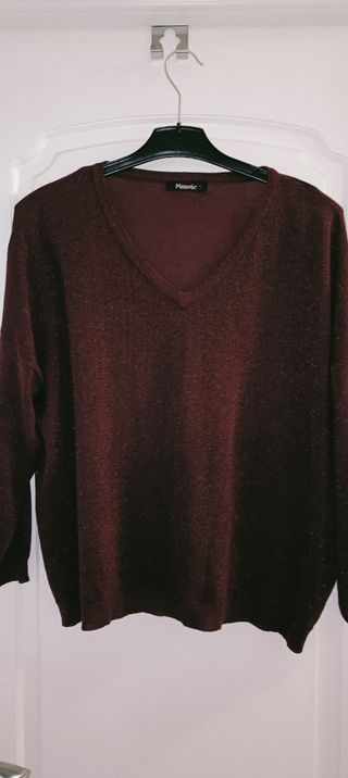 Jersey fino con hilo de plata