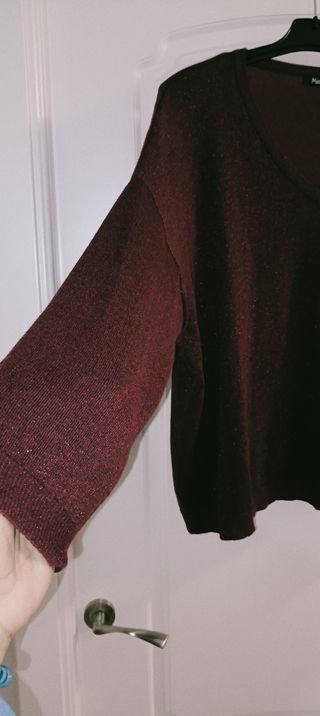 Jersey fino con hilo de plata