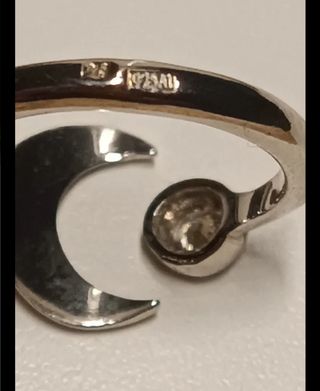 Anillo plata media luna SINGULARU