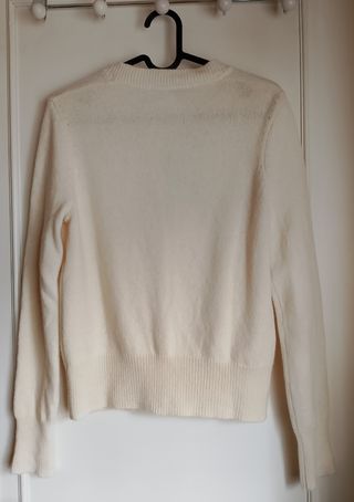 Chaqueta punto crema