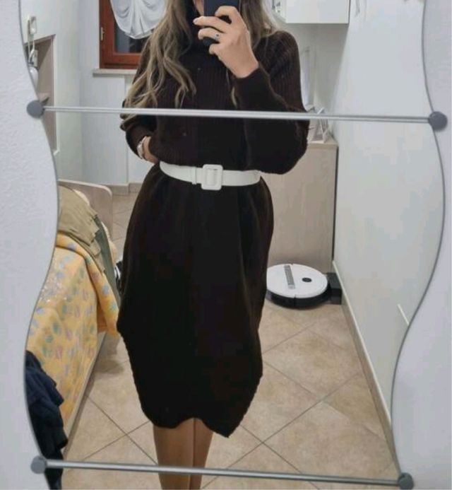 Abito lungo lana taglia unica donna 