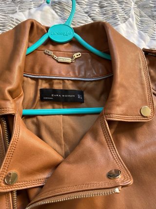 Cazadora cuero mujer